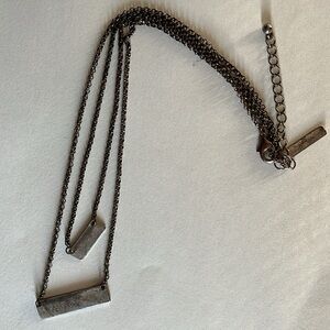 Silver Double Chain Necklace